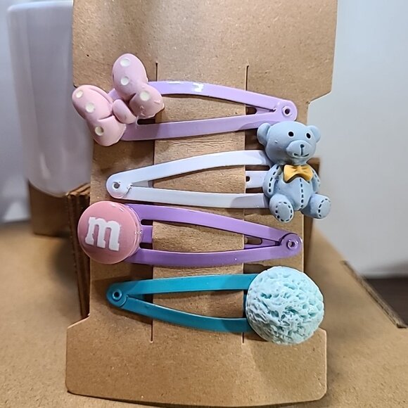 Cute Hair Clips for Girls Toddler‎ Hair Accessories Barrettes Set of 4 - Picture 2 of 6